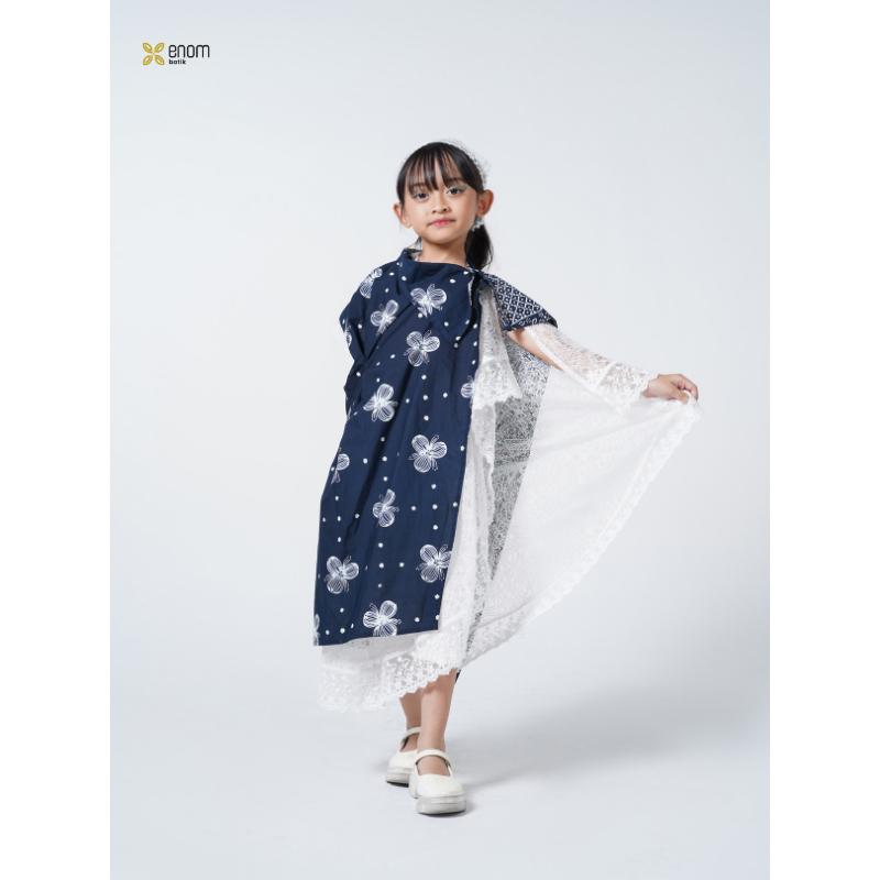 Batik ENOM - GAUNG SERAYA Nadira / Kids Serries  - Busana Anak Perempuan Batik Cap Bahan Katun