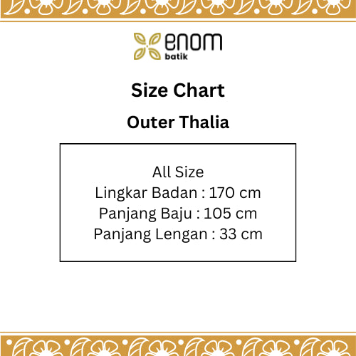 Batik ENOM - Outer Thalia - Batik Cap Bahan Viscose - Atasan Batik Wanita - Labuh Series