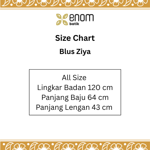 Batik ENOM - Blus Ziya - Batik Cap Bahan Katun - Atasan Batik Wanita - Patchwork Menawan Series