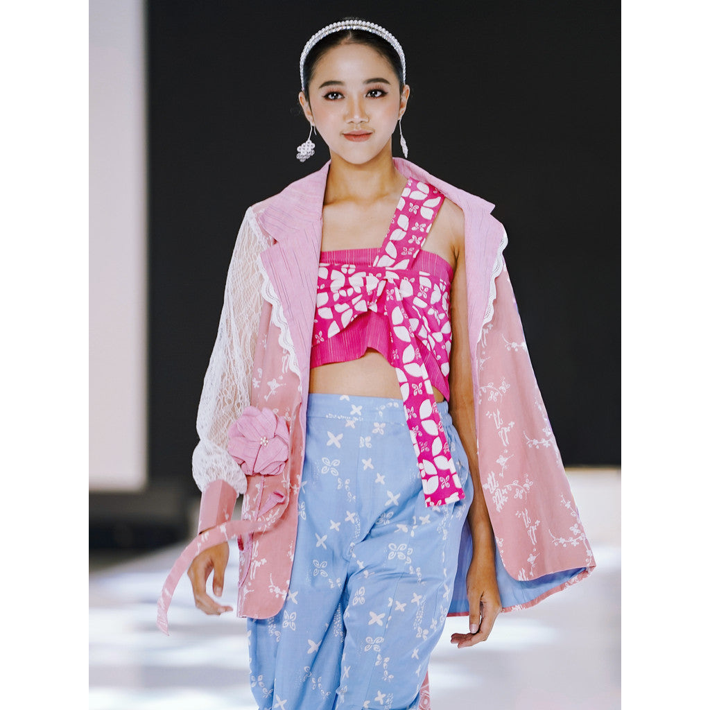 Batik ENOM - Batik Set Wanita Modern Liris - Savia - Seruni & Kalana - Batik Cap Bahan Katun - Langit Senja Series