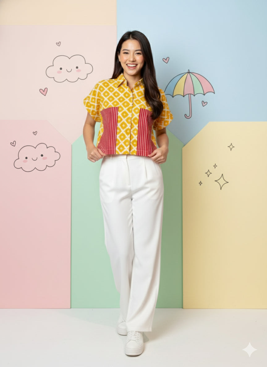 Batik ENOM - Blouse Clara - Baju Batik Wanita Modern