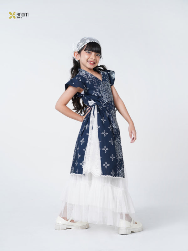 Salin Batik ENOM - GAUNG SERAYA / Kids Serries Azyka Nadira Amora Lail Annisa Mira Kairo Zaky - Busana Anak Batik Couple Perempuan & Laki Laki - Cotton