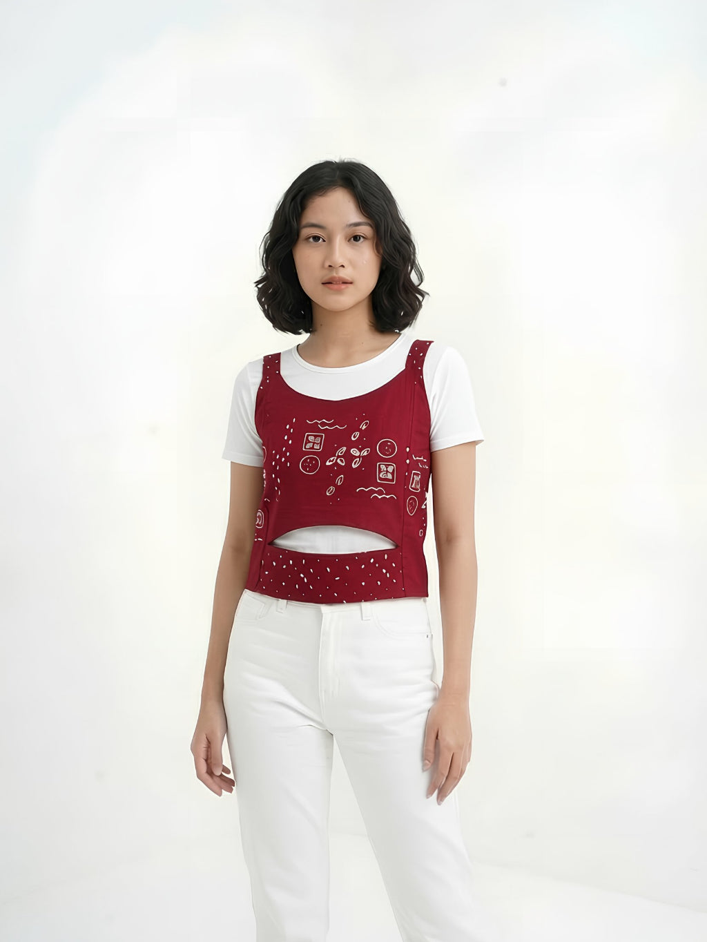 Batik ENOM X Pisalin - Blus Erica - Outer Cherry - Rok Michal - Celana Olivia - Sinar Kasih