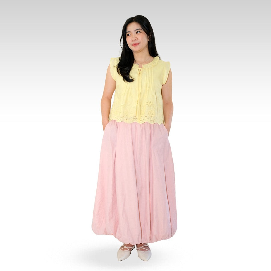 Ayara — Rok Balon Panjang Full Furing – Batik ENOM