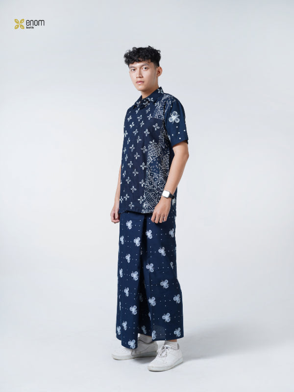 Batik ENOM - Kemeja GAUNG SERAYA / Khalif Malik - Kemeja Pria Hari Raya Batik Cap Katun