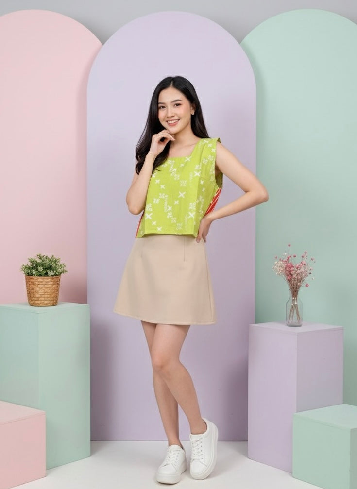 Batik ENOM - Nara - Anggi - Cala - Sinta - Blouse Tanpa Lengan Wanita - Baju Tanpa Lengan - Baju Padel Wanita