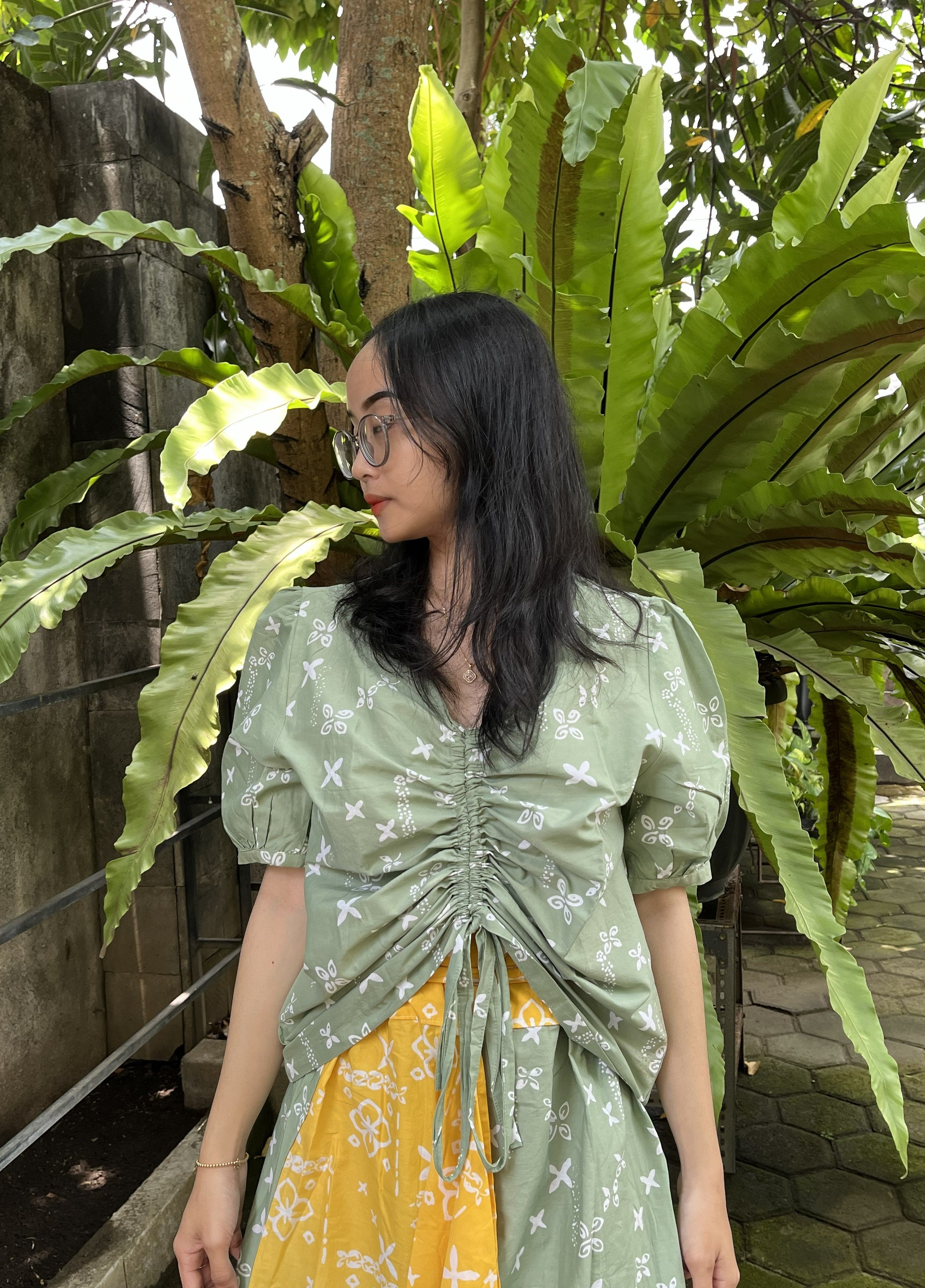 Batik ENOM - Blus Ghalin  -  Batik Cap Bahan Katun - Blus Batik Modern Wanita - Astacala Series