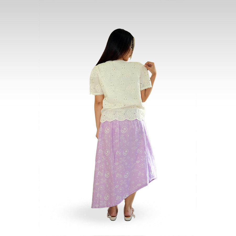 Lunara — Blus Lengan Pendek Semi Puff – Batik ENOM