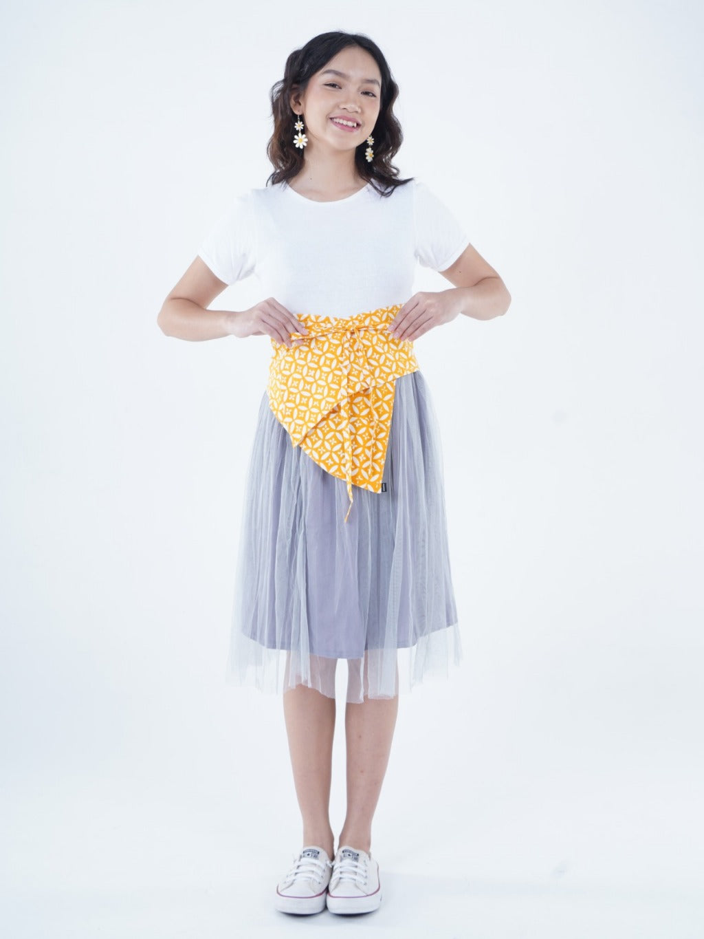 Batik ENOM - Obi Nomi - Batik Cap Bahan Katun - Obi Belt Batik Asimetris Motif Modern - Nirankara Series