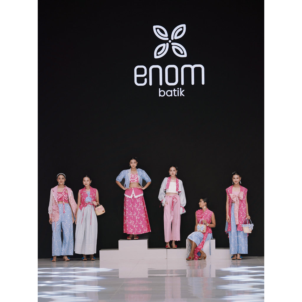 Batik ENOM - Batik Set Wanita Modern Liris - Savia - Seruni & Kalana - Batik Cap Bahan Katun - Langit Senja Series