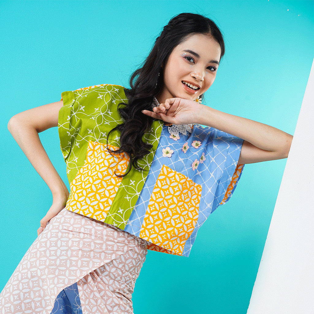 Batik ENOM - Arumi & Sines - Batik Cap Bahan Katun - Batik Set Wanita Modern - Pijar Series