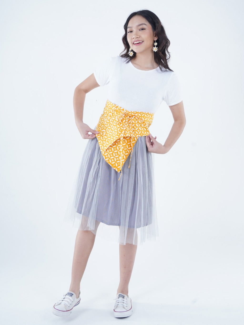 Batik ENOM - Obi Nomi - Batik Cap Bahan Katun - Obi Belt Batik Asimetris Motif Modern - Nirankara Series