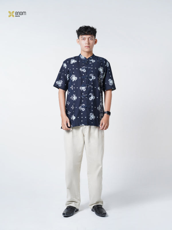Batik ENOM - Kemeja GAUNG SERAYA / Khalif Malik - Kemeja Pria Hari Raya Batik Cap Katun