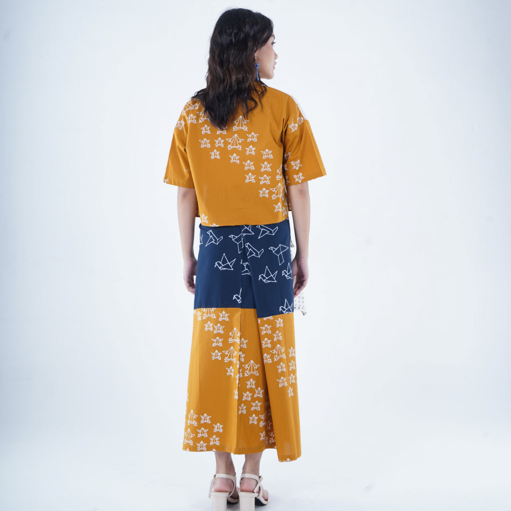 Batik ENOM - Rok Neira - Batik Cap Bahan Katun - Rok Lilit Batik Modern - Nirankara Series