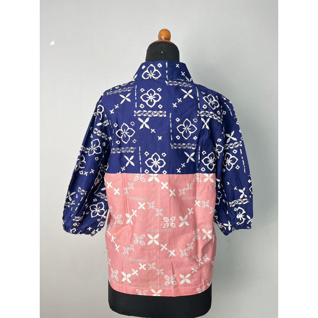 Batik ENOM - Blus Ilona -  Batik Cap Bahan Katun  - Blus Batik Modern Wanita - Astacala Series