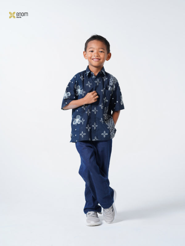 Salin Batik ENOM - GAUNG SERAYA / Kids Serries Azyka Nadira Amora Lail Annisa Mira Kairo Zaky - Busana Anak Batik Couple Perempuan & Laki Laki - Cotton