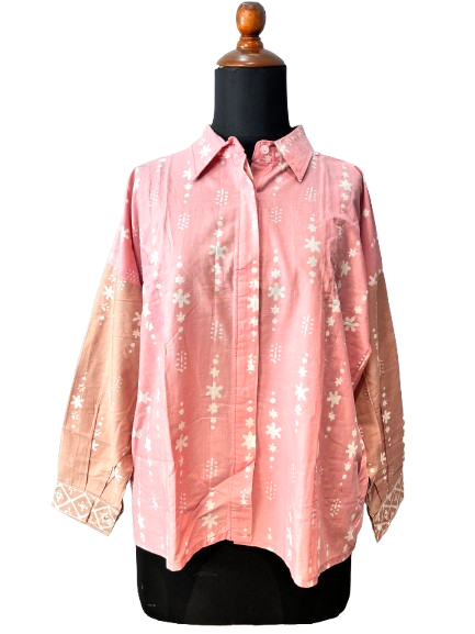 Batik ENOM - Blouse Lidya - Batik Cap Bahan Katun - Sandra - Baju Batik Wanita Modern - Luminara Series
