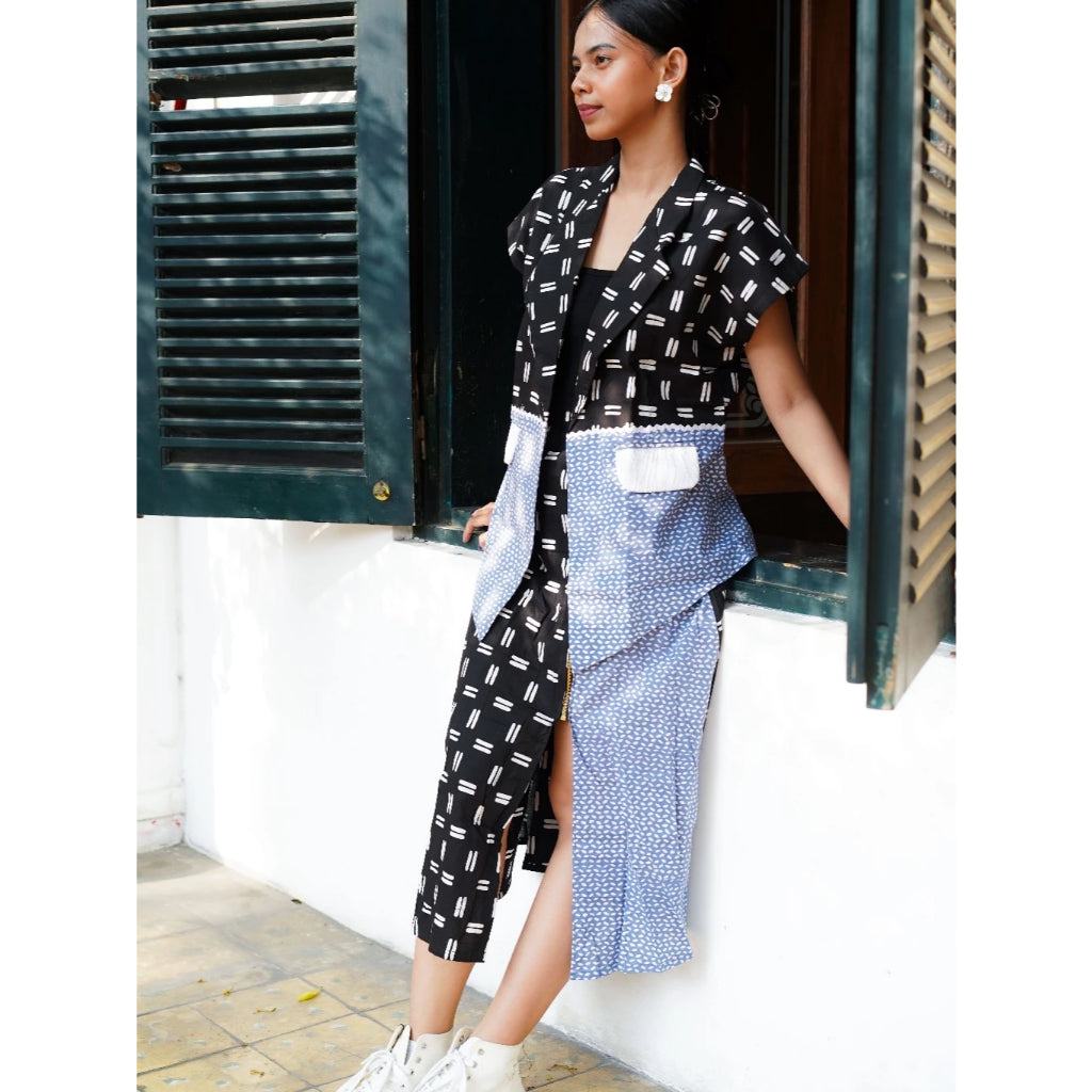 Batik ENOM - Rok Viola - Batik Cap Bahan Katun - Rok Batik Modern - Skirt Batik - Onyx Series