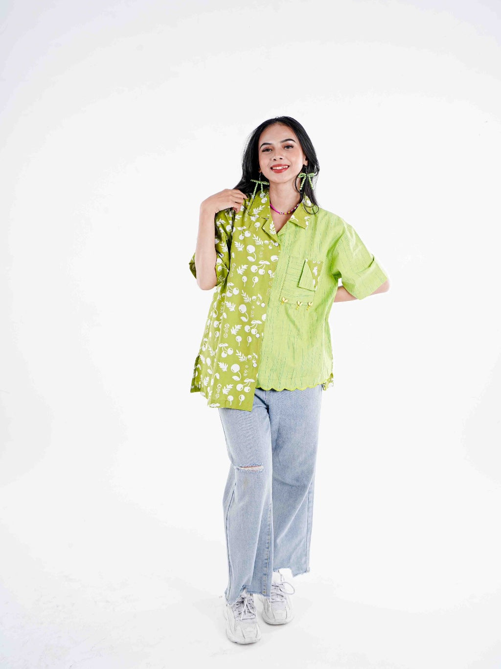 Batik ENOM - Outer Este - Batik Cap Bahan Katun - Outer Batik Wanita Modern - Rasa Tropical Series