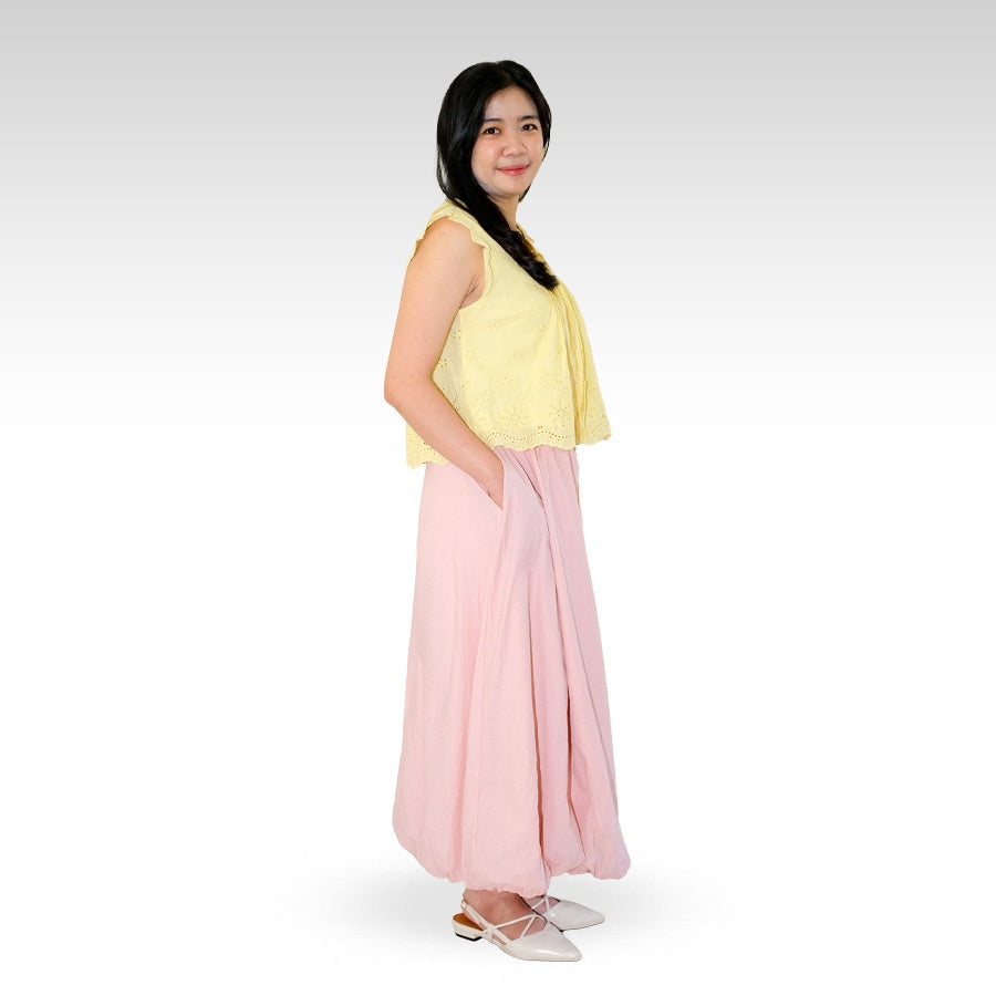 Ayara — Rok Balon Panjang Full Furing – Batik ENOM