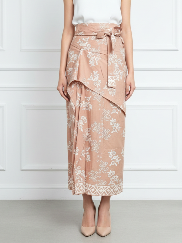 Batik ENOM - Rok Lilit Nirina - Batik Cap Bahan Katun - Rok Batik Wanita - Labuh Series