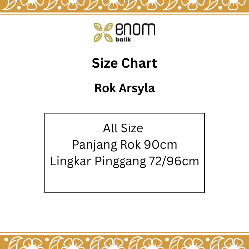 Batik ENOM - Rok Arsyla - Batik Cap Bahan Katun - Rok Batik Modern - Skirt Batik - Onyx Series