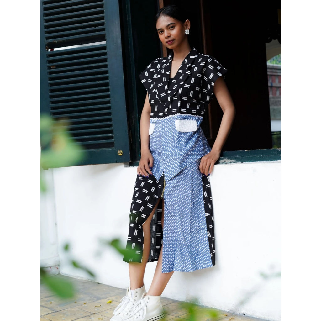 Batik ENOM - Rok Viola - Batik Cap Bahan Katun - Rok Batik Modern - Skirt Batik - Onyx Series