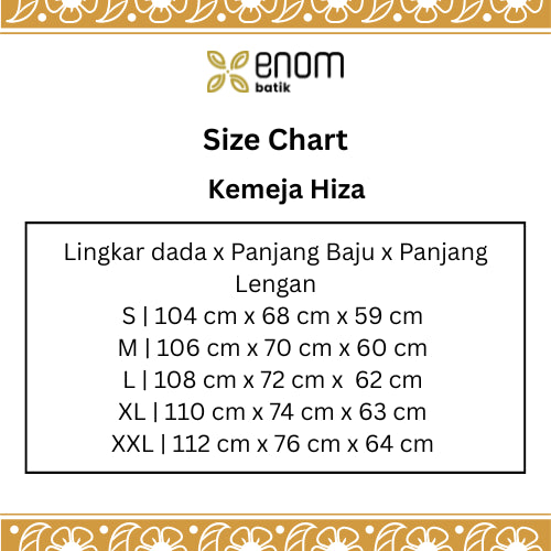 Batik ENOM - 1qaz - Batik Cap Bahan Katun - Baju Batik Pria Modern - Onyx Series