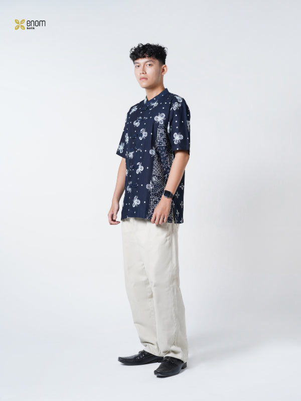 Batik ENOM - Kemeja GAUNG SERAYA / Khalif Malik - Kemeja Pria Hari Raya Batik Cap Katun