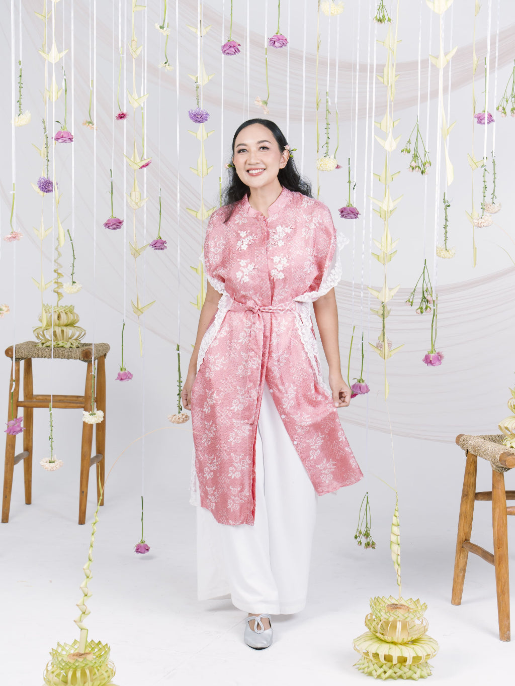 Batik ENOM - Outer Thalia - Batik Cap Bahan Viscose - Atasan Batik Wanita - Labuh Series