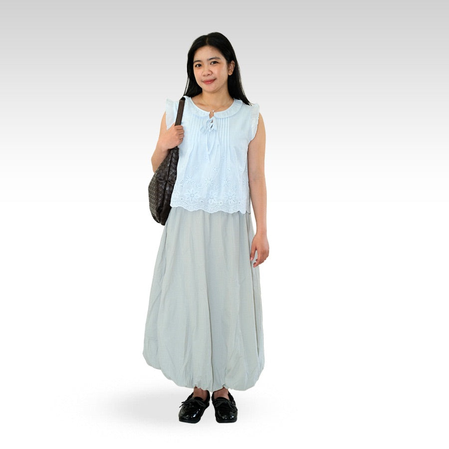 Ayara — Rok Balon Panjang Full Furing – Batik ENOM