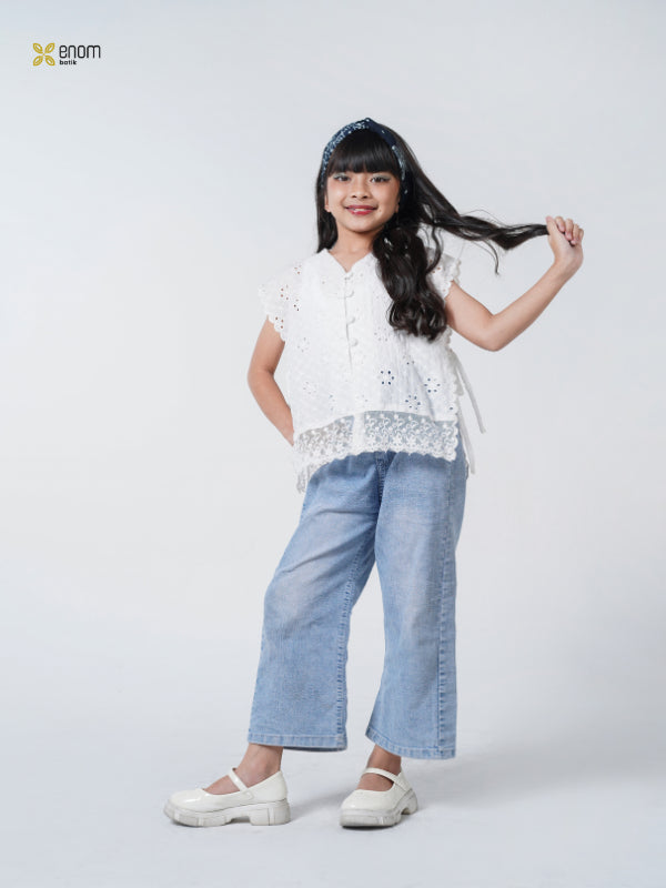 Batik ENOM - GAUNG SERAYA / Kids Serries Azyka Nadira Amora Lail Annisa Mira Kairo Zaky - Busana Anak Batik Couple Perempuan & Laki Laki - Cotton
