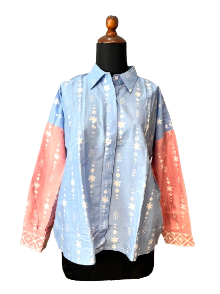 Batik ENOM - Blouse Lidya - Batik Cap Bahan Katun - Sandra - Baju Batik Wanita Modern - Luminara Series