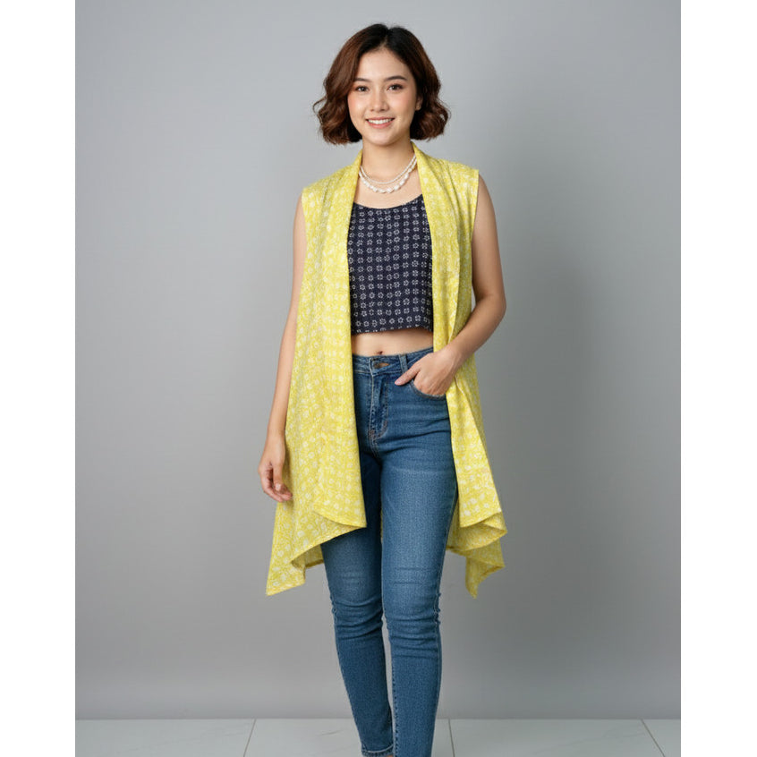 Batik ENOM - Outer Jena -  Batik Cap Bahan Dobby - Dara - Outer Dobby Outer Batik Modern Wanita - Astacala Series