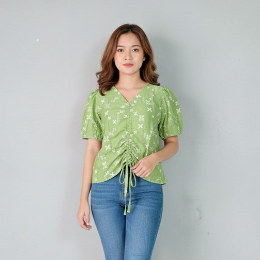 Batik ENOM - Blus Ghalin  -  Batik Cap Bahan Katun - Blus Batik Modern Wanita - Astacala Series
