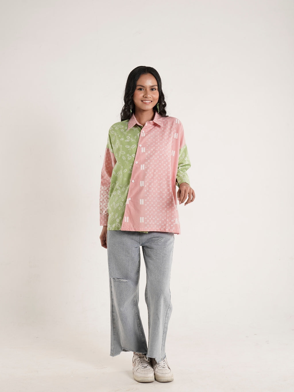 Batik ENOM - Blus Ziya - Batik Cap Bahan Katun - Atasan Batik Wanita - Patchwork Menawan Series