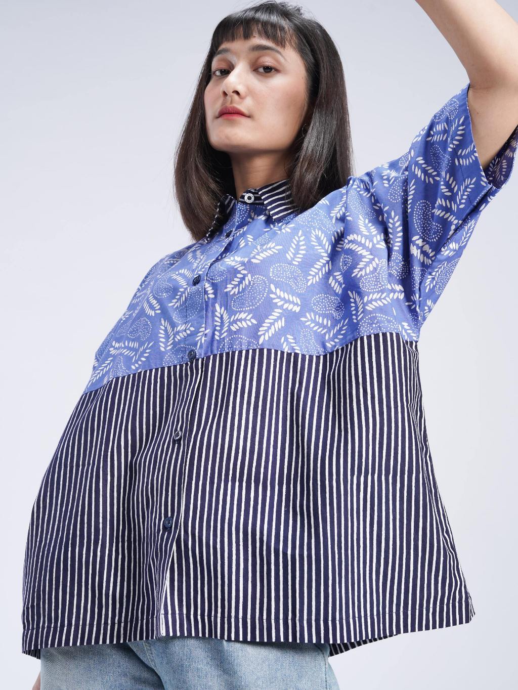 Batik ENOM - Blus Gandes - Batik Cap Bahan Katun -Blouse Batik Wanita - Patchwork Series