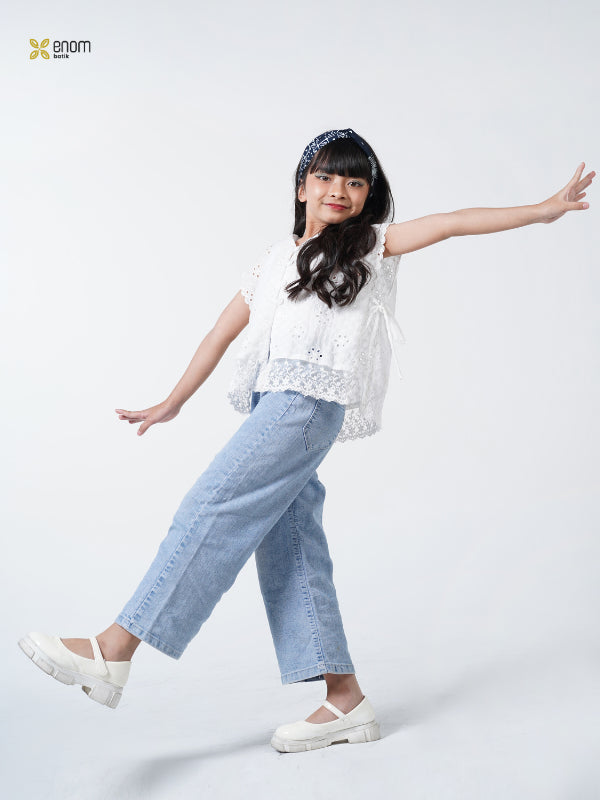 Salin Batik ENOM - GAUNG SERAYA / Kids Serries Azyka Nadira Amora Lail Annisa Mira Kairo Zaky - Busana Anak Batik Couple Perempuan & Laki Laki - Cotton