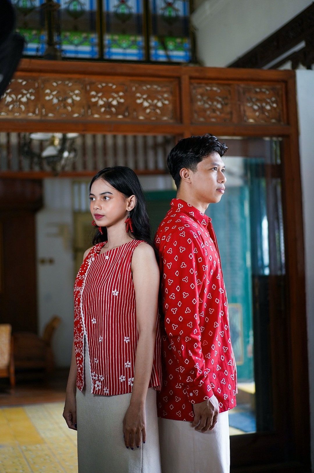 Batik ENOM - Kemeja Ravaya - Batik Cap Bahan Katun - Baju Natal -Kemeja Batik Pria Lengan Panjang - Sorai Series