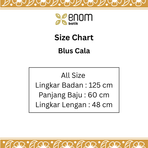 Batik ENOM - Blus Cala -  Batik Cap Bahan Katun - Blus Batik Modern Wanita - Astacala Series