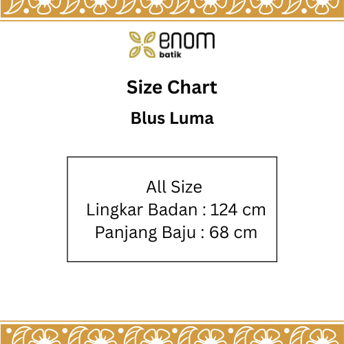 Batik ENOM - Blus Luma -  Batik Cap Bahan Katun - Blus Batik Modern Wanita - Astacala Series