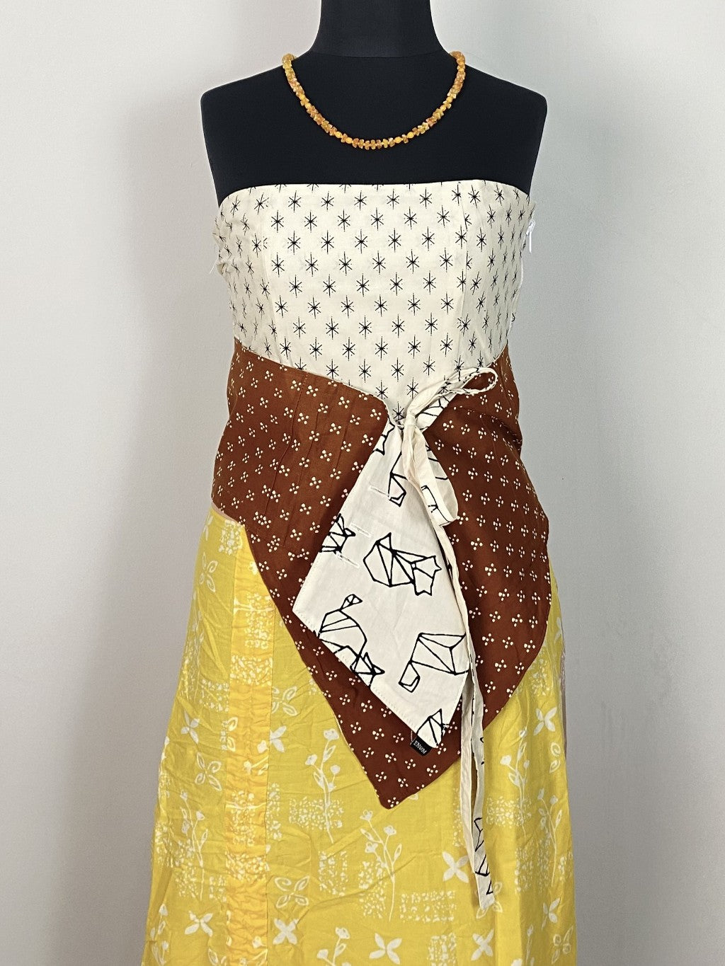 Batik ENOM - Obi Nomi - Batik Cap Bahan Katun - Obi Belt Batik Asimetris Motif Modern - Nirankara Series