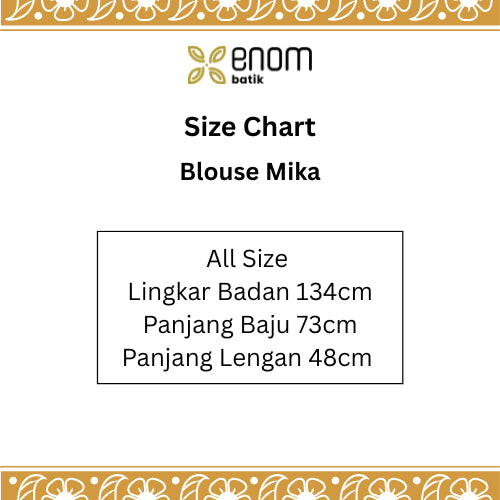 Batik ENOM - Blouse Mika & Kemeja Ananda - Batik Cap Bahan Katun - Baju Batik Wanita Modern - Kemeja Batik Pria Lengan Pendek - Luminara Series