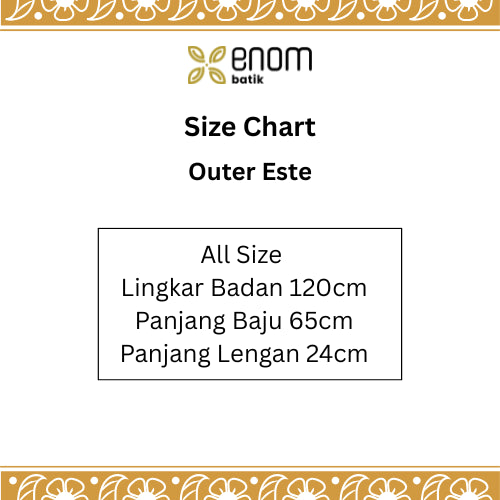 Batik ENOM - Outer Este - Batik Cap Bahan Katun - Outer Batik Wanita Modern - Rasa Tropical Series