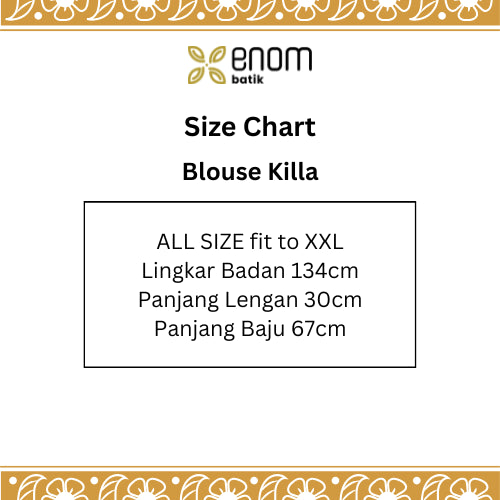 Batik ENOM - Blouse Killa  - Batik Cap Bahan Katun - Blouse Batik Wanita Modern Bahan Premium  - Pijar Series