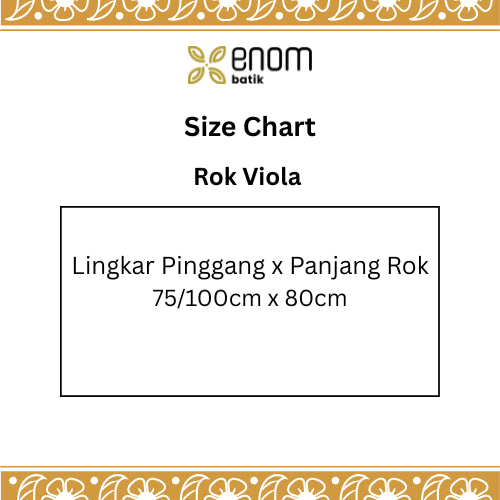 Batik ENOM - Rok Viola - Batik Cap Bahan Katun - Rok Batik Modern - Skirt Batik - Onyx Series