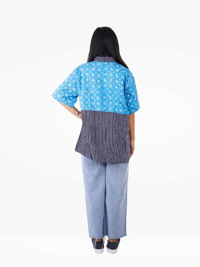 Batik ENOM - Blus Gandes - Batik Cap Bahan Katun -Blouse Batik Wanita - Patchwork Series