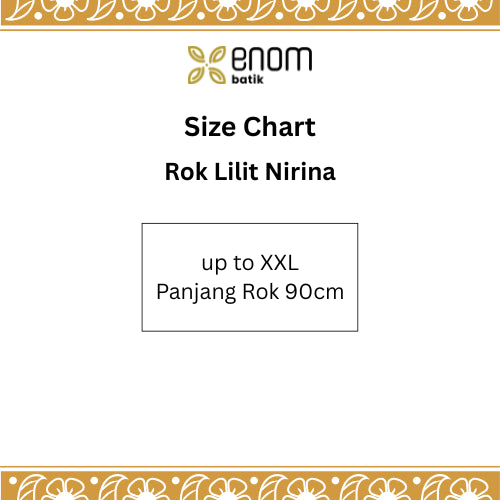 Batik ENOM - Rok Lilit Nirina - Batik Cap Bahan Katun - Rok Batik Wanita - Labuh Series