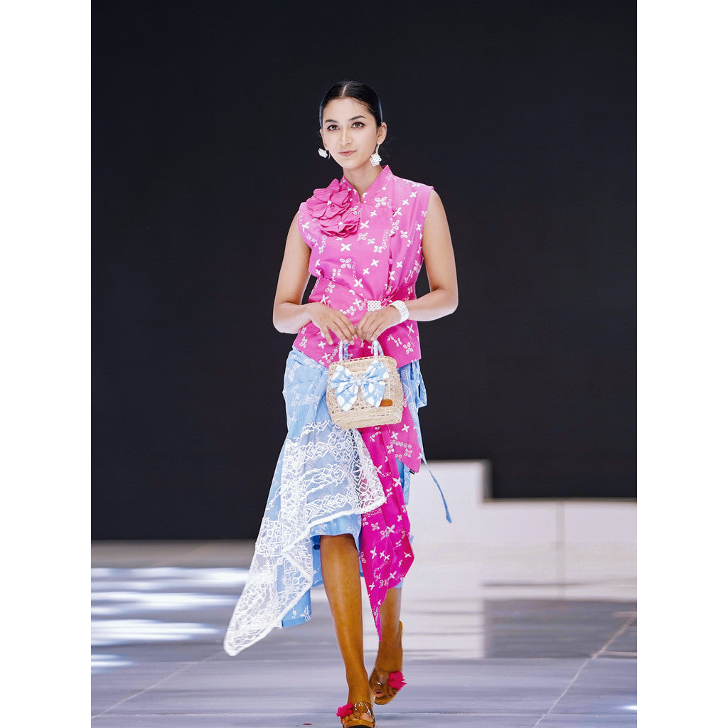 Batik ENOM - Batik Set Wanita Modern Niskala - Rinaya & Tirana - Batik Cap Bahan Katun - Langit Senja Series