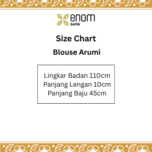 Batik ENOM - Arumi & Sines - Batik Cap Bahan Katun - Batik Set Wanita Modern - Pijar Series